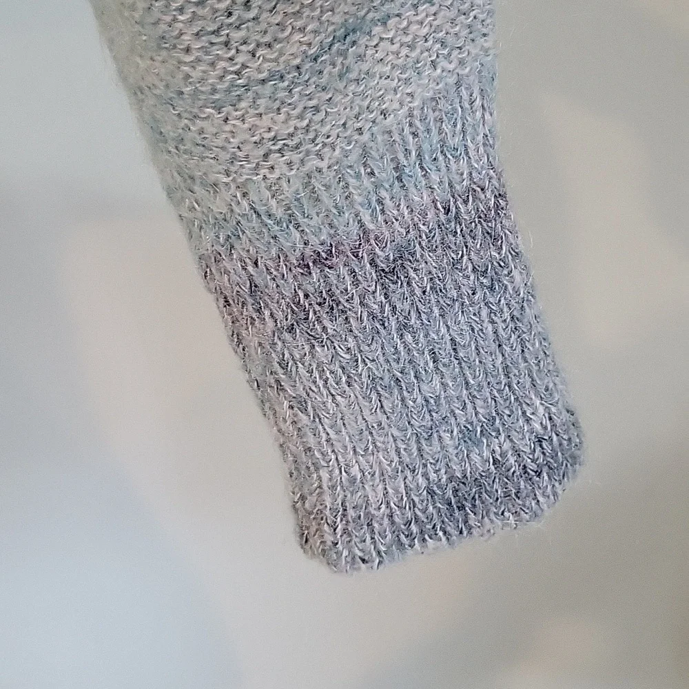 Anthropologie knitted & knotted blue mohair cardigan.  Size is Large. - Picture 5 of 8